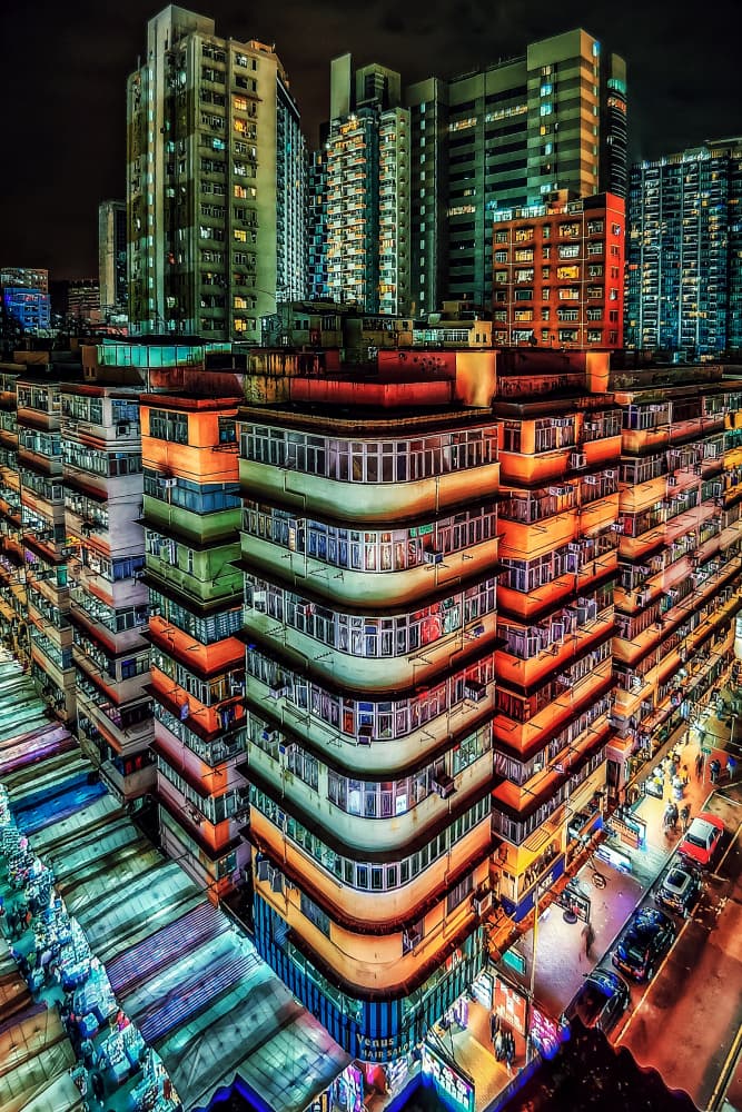 Hong Kong Nightscape by Tong Ho Chung Howard — canvas wall art