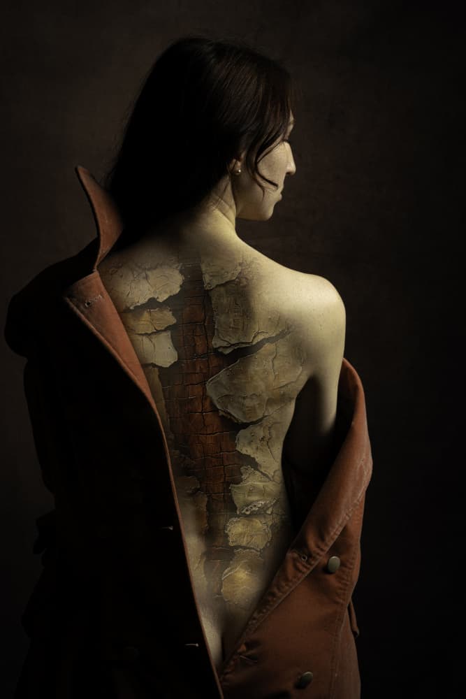 Cracked Skin Portrait by Ruth Franke — canvas wall art