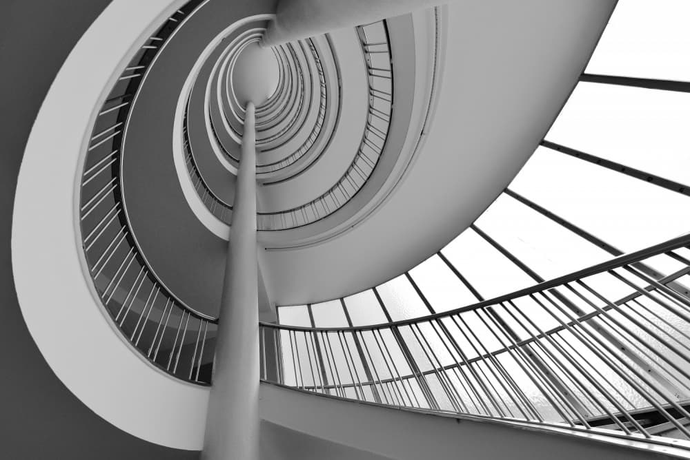 Winding Staircase Geometry by Jorge Pimenta — canvas wall art