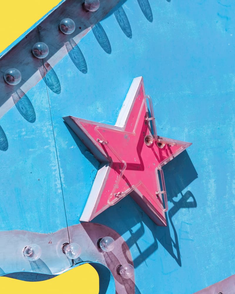 Star on a Vintage Neon Las Vegas Sign by Tom Windeknecht — canvas wall art