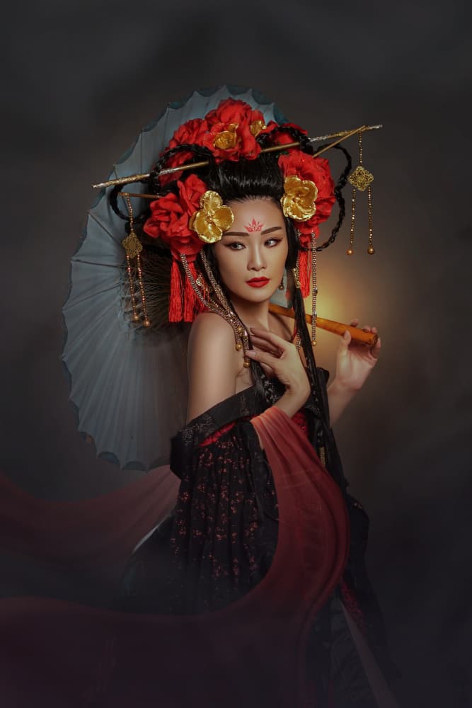 Regal Asian Beauty by Ajar Setiadi — canvas wall art
