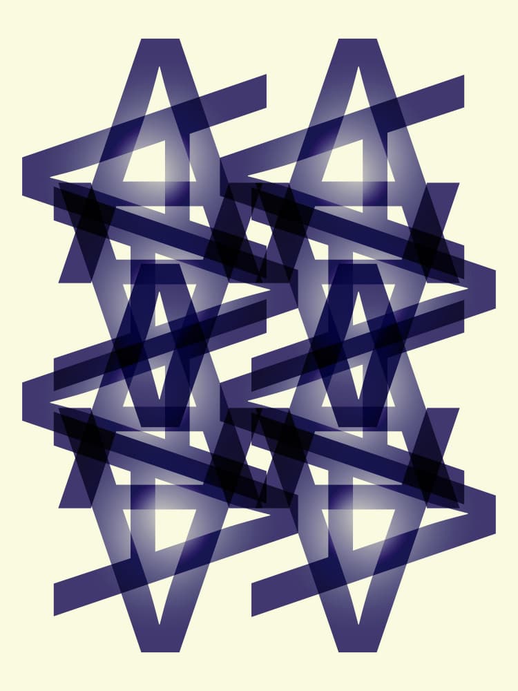 Intertwined Blue Geometry by Petr Strnad — canvas wall art