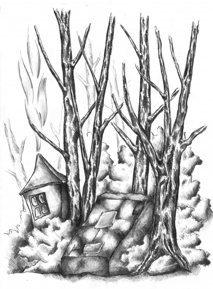 Surreal Forest House by Kulik — canvas wall art