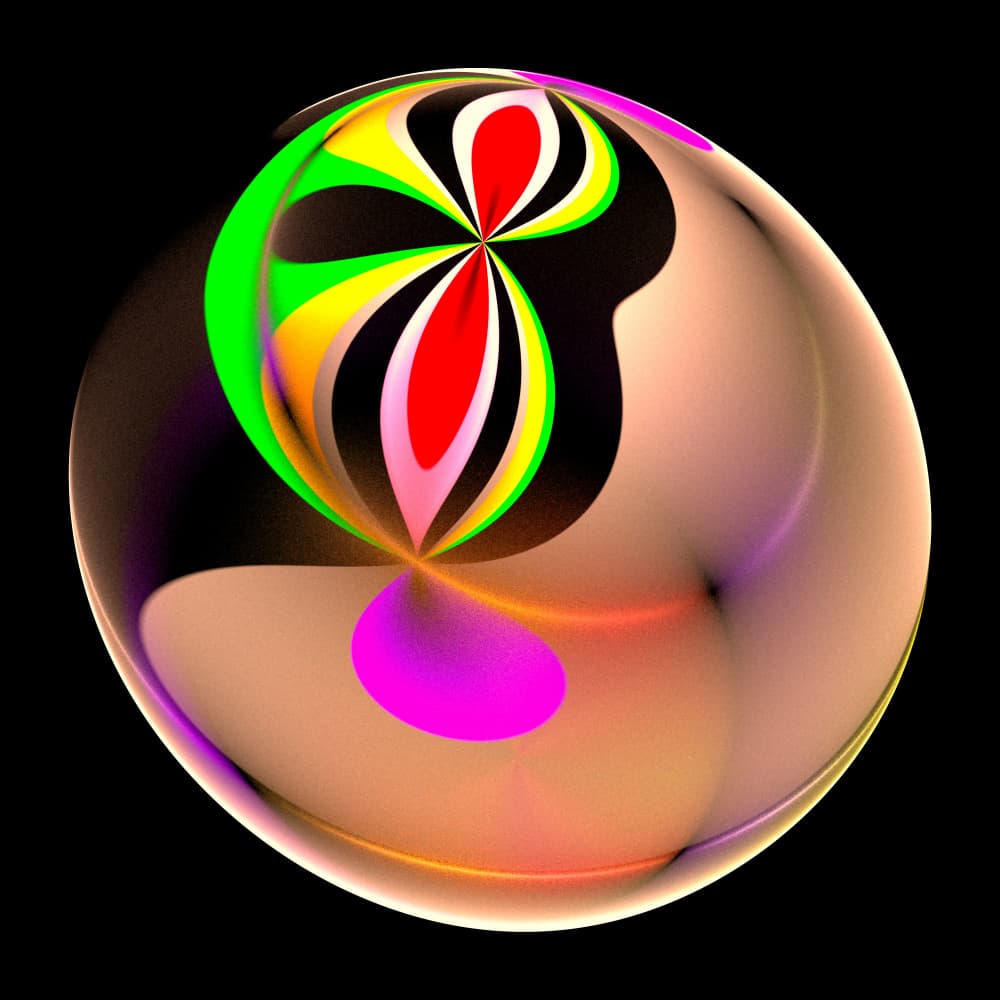 Vibrant Abstract Sphere by Mystic Number — canvas wall art