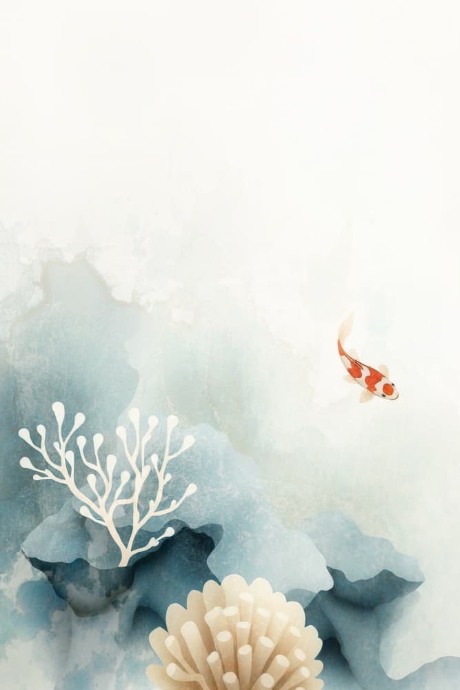 Serene Ocean Koi by Fadil Roze — canvas wall art