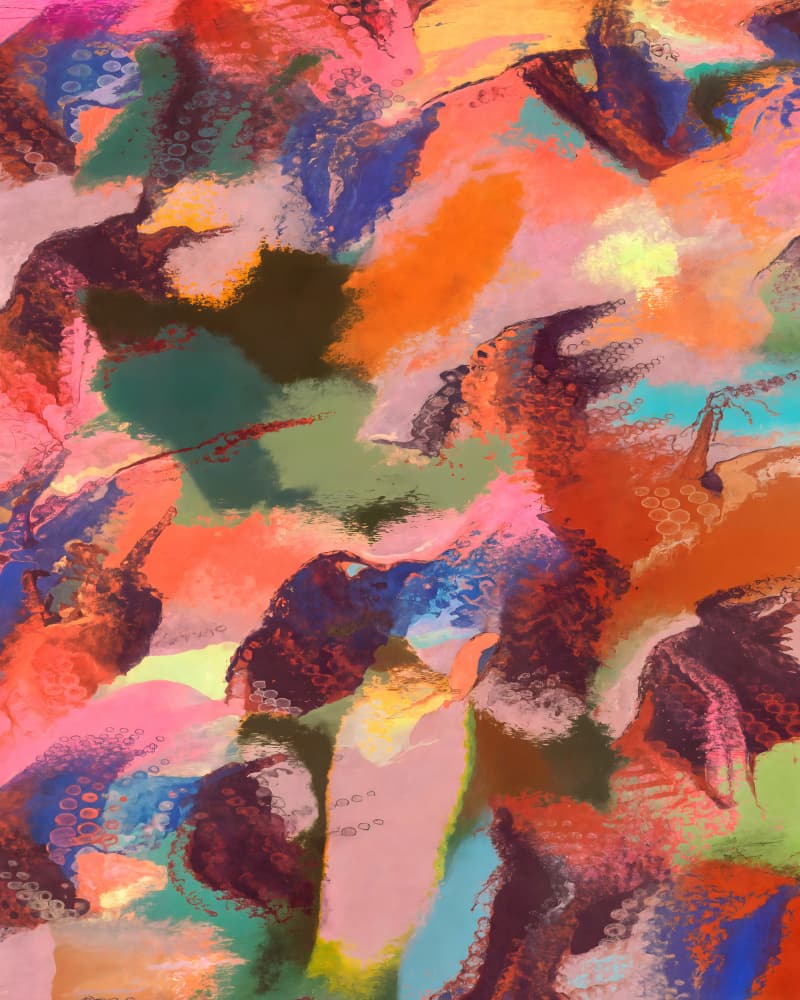 Vibrant Abstract Strokes by Uma Gokhale — canvas wall art