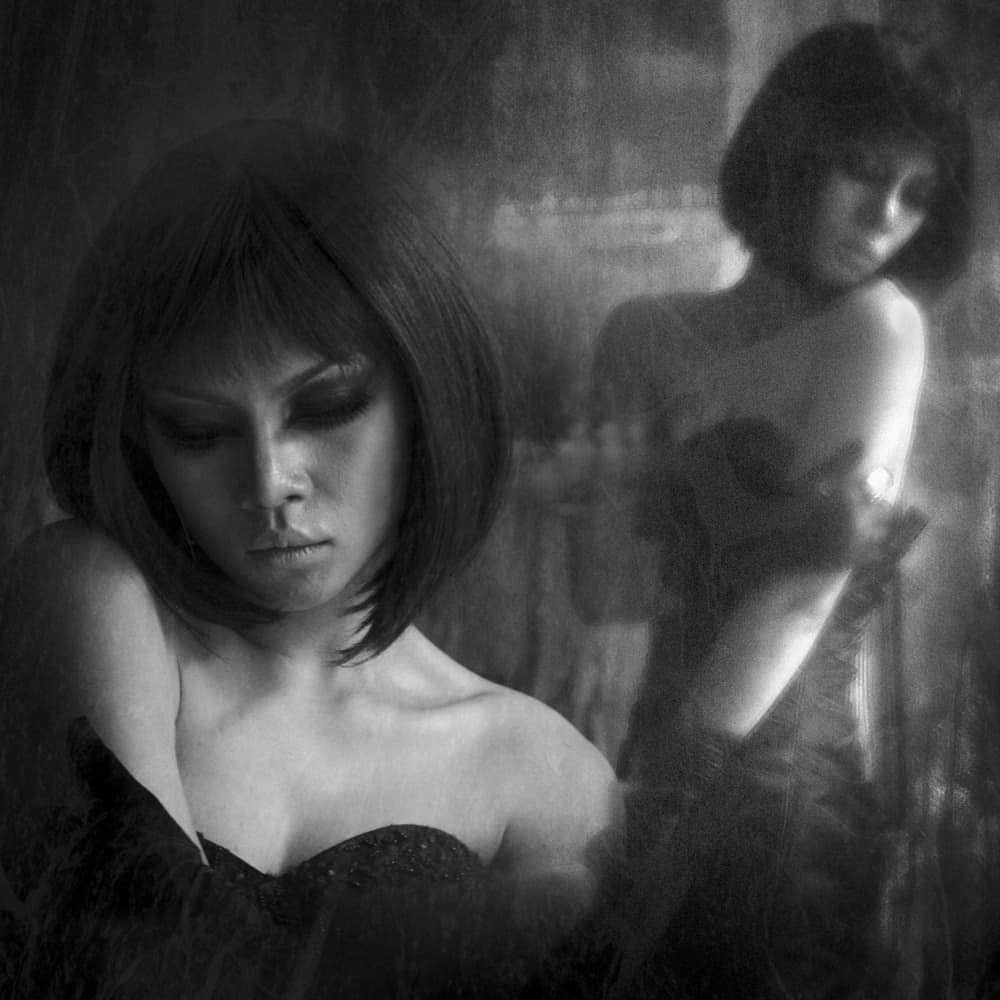 Pensive Double Portrait by Antonyus Bunjamin (Abe) — canvas wall art