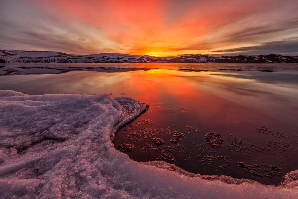 Vibrant Winter Sunset by Bragi Ingibergsson - BRIN — canvas wall art