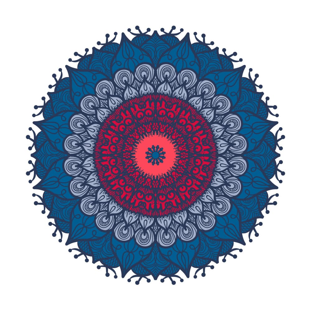 Intricate Blue Mandala by Marika Barsrsind β canvas wall art