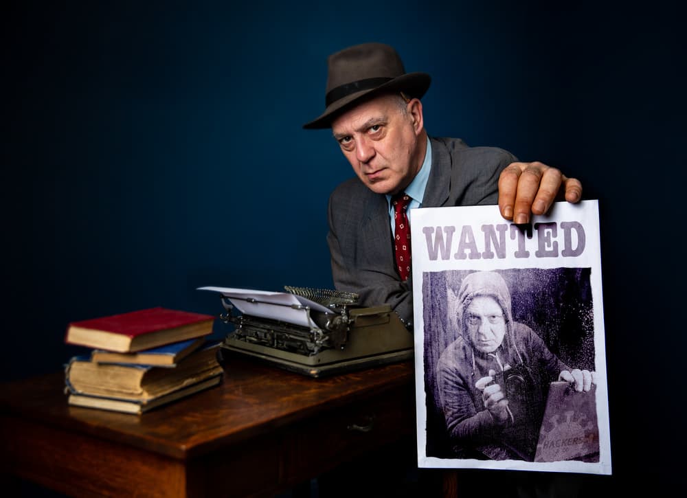 Noir Detective's Wanted Poster by Franky De Meyer — canvas wall art