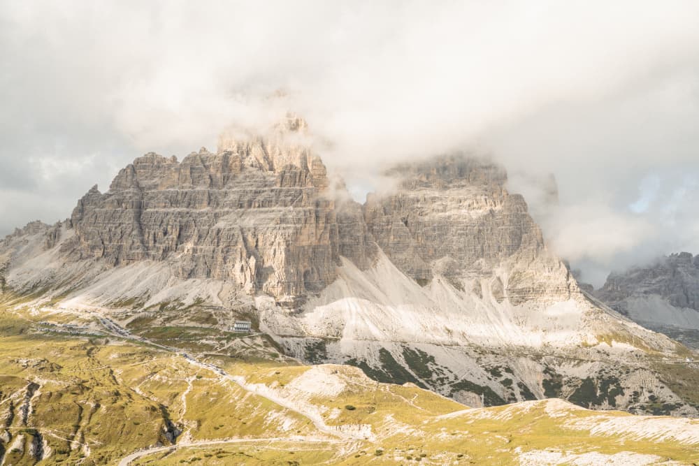 Majestic Dolomite Peaks by Henrike Schenk — canvas wall art