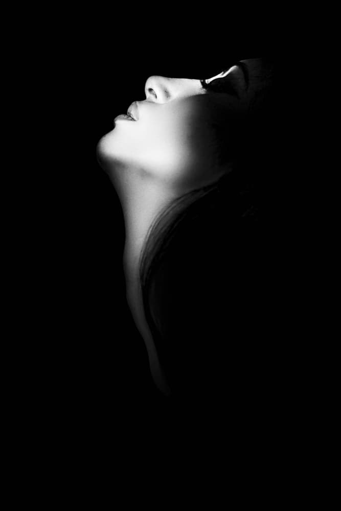 Upward Gaze Portrait by Toni Fidanza — canvas wall art