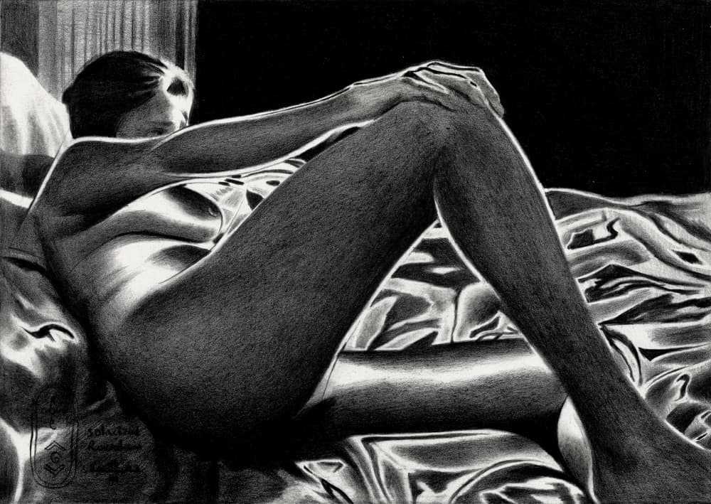 Intimate Nude Repose by Corné Akkers — canvas wall art