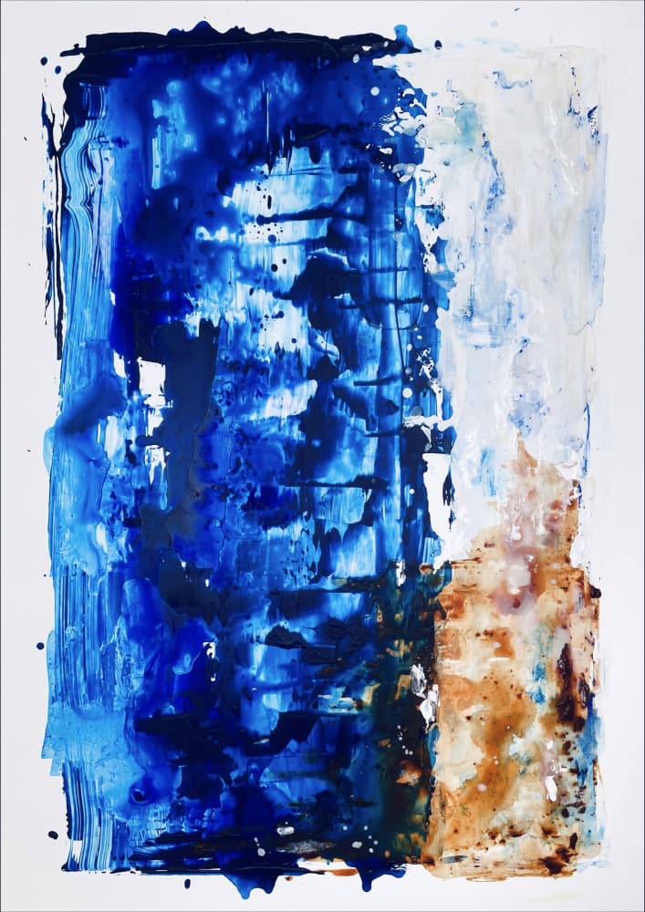 Deep Blue Abstraction by Gustaf Tidholm — canvas wall art