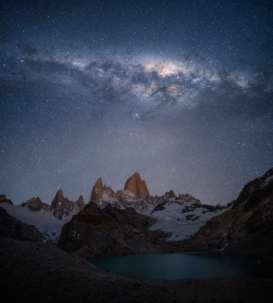 Patagonian Starlight Peaks by Willa Wei — canvas wall art