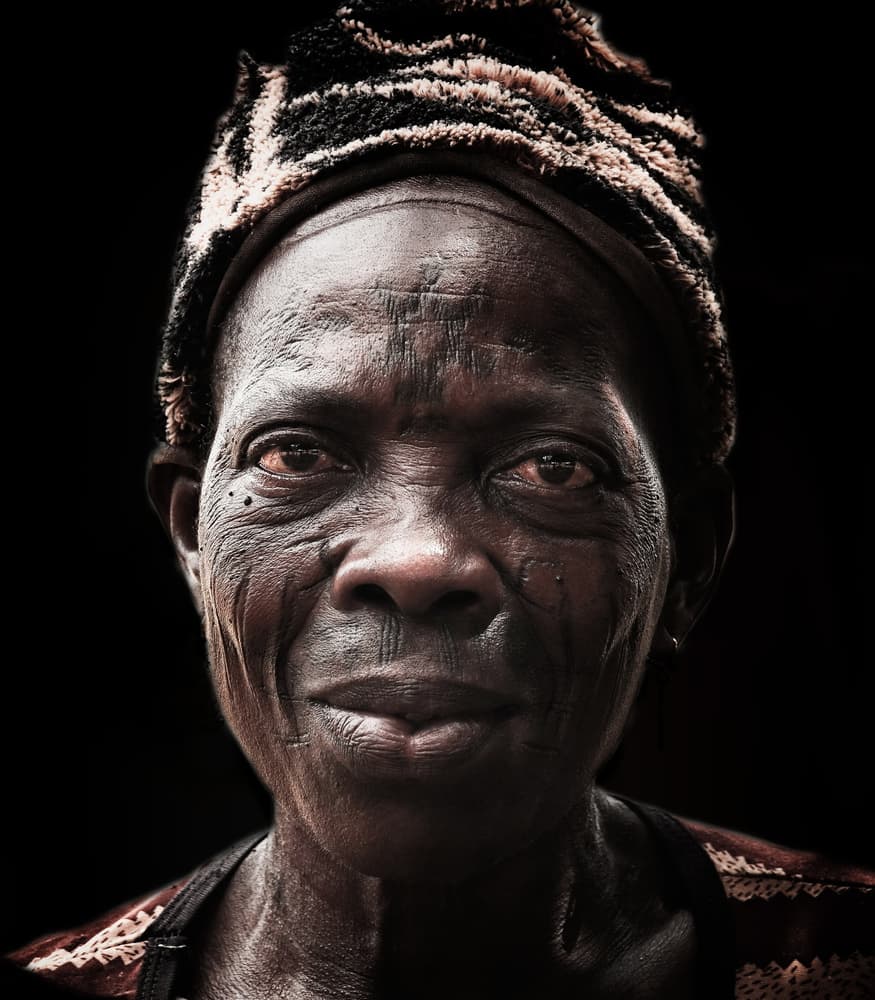 African Elder Portrait by Elena Molina — canvas wall art