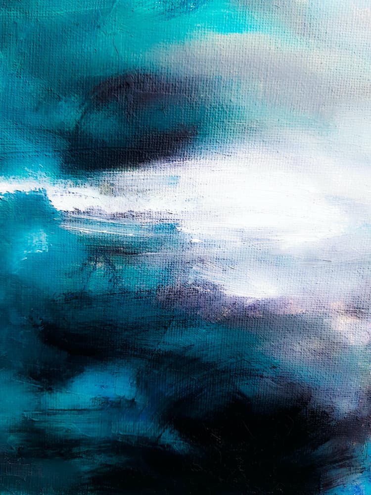 Deep Ocean Blues by Ejaaz Haniff — canvas wall art