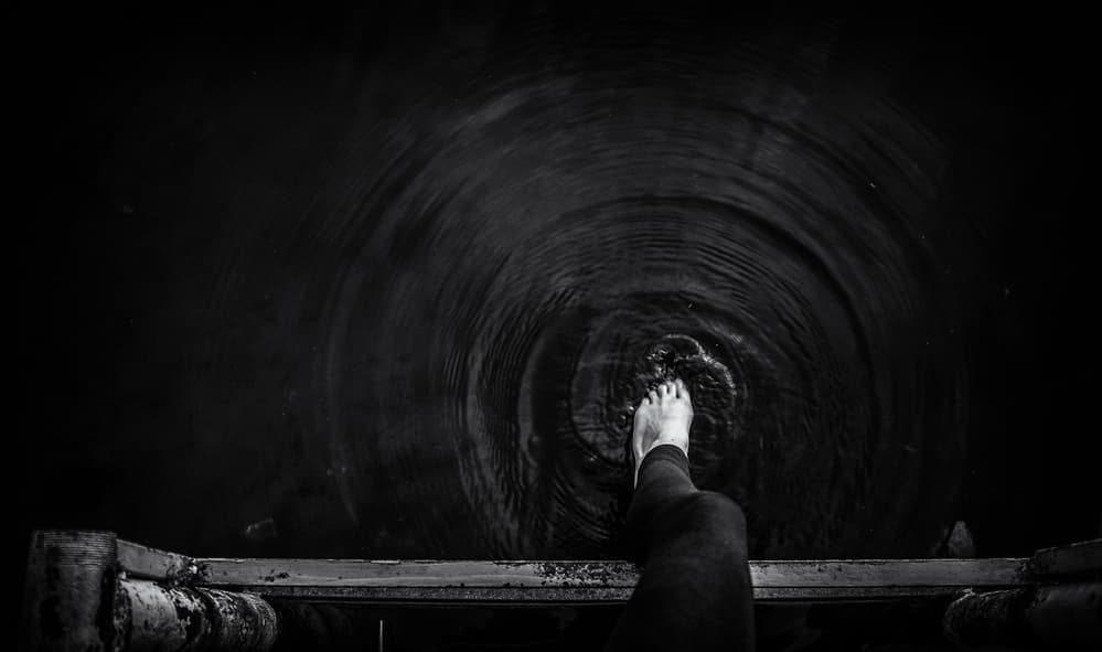 Barefoot in Dark Water by Pawel Majewski — canvas wall art