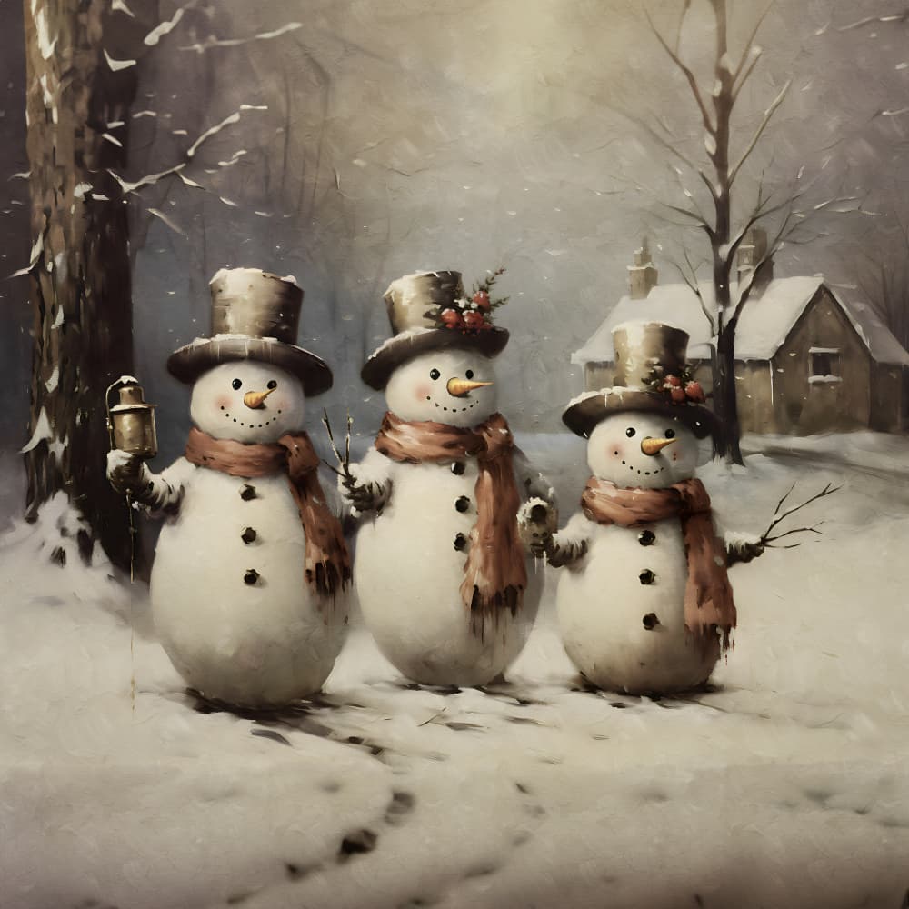 Winter's Trio by Emel Tunaboylu — canvas wall art