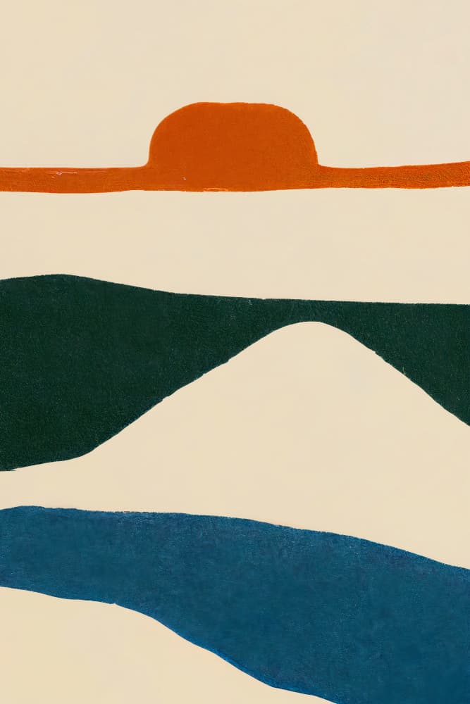 Abstract Layered Landscape by Merel Takken — canvas wall art