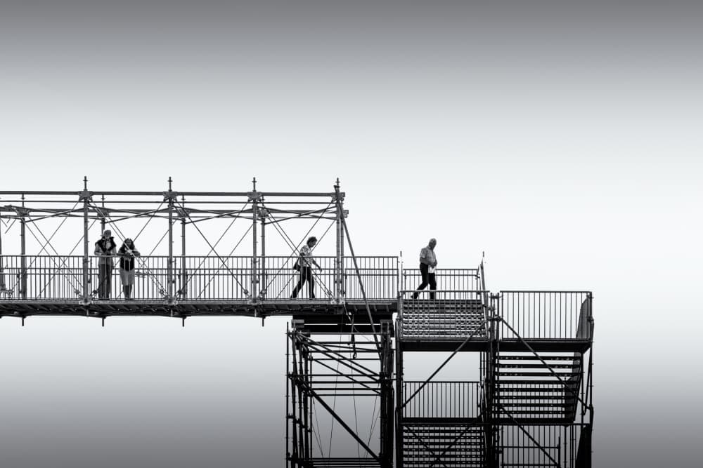 Urban Scaffolding Path by Rolf Endermann — canvas wall art