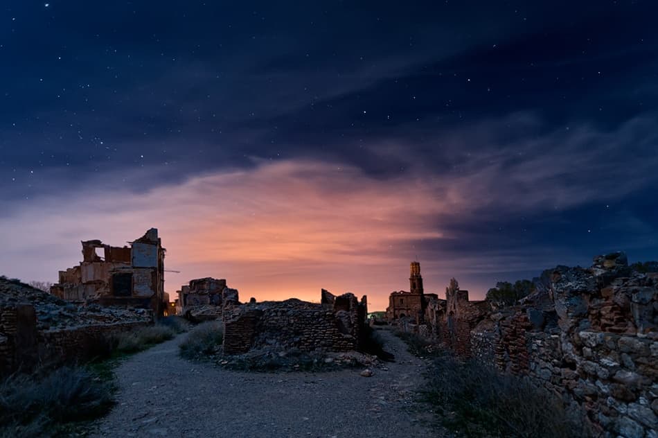 Starry Ruins At Twilight by David Martin Castan — canvas wall art