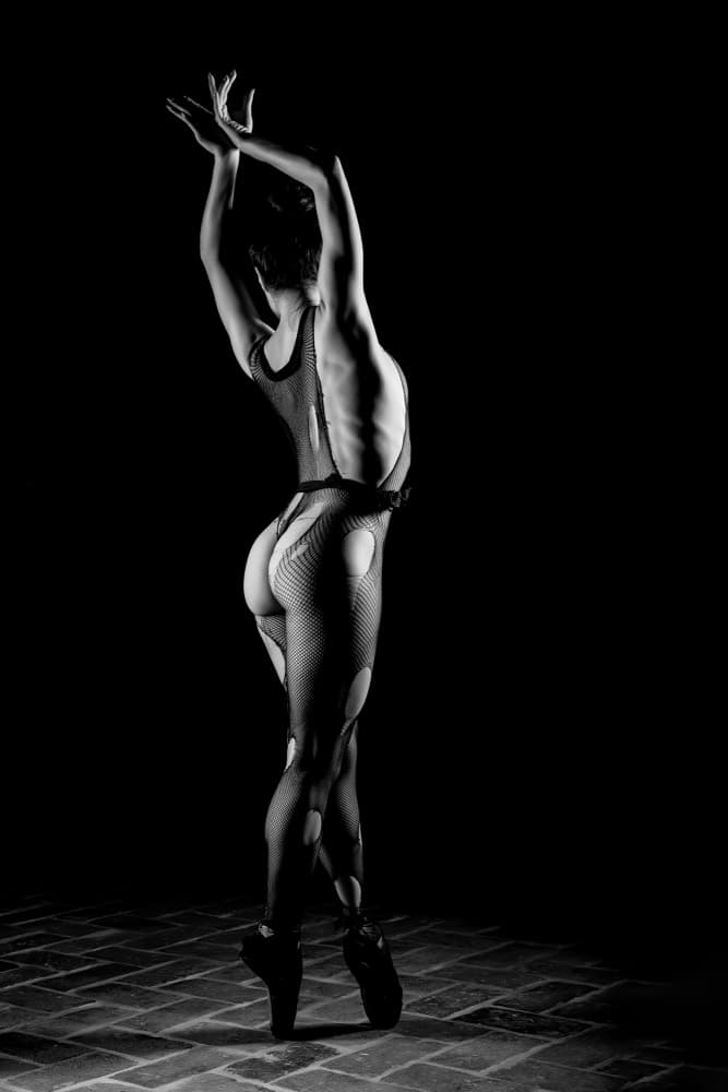 Strong Ballerina Silhouette by Fabrizio Micheli — canvas wall art