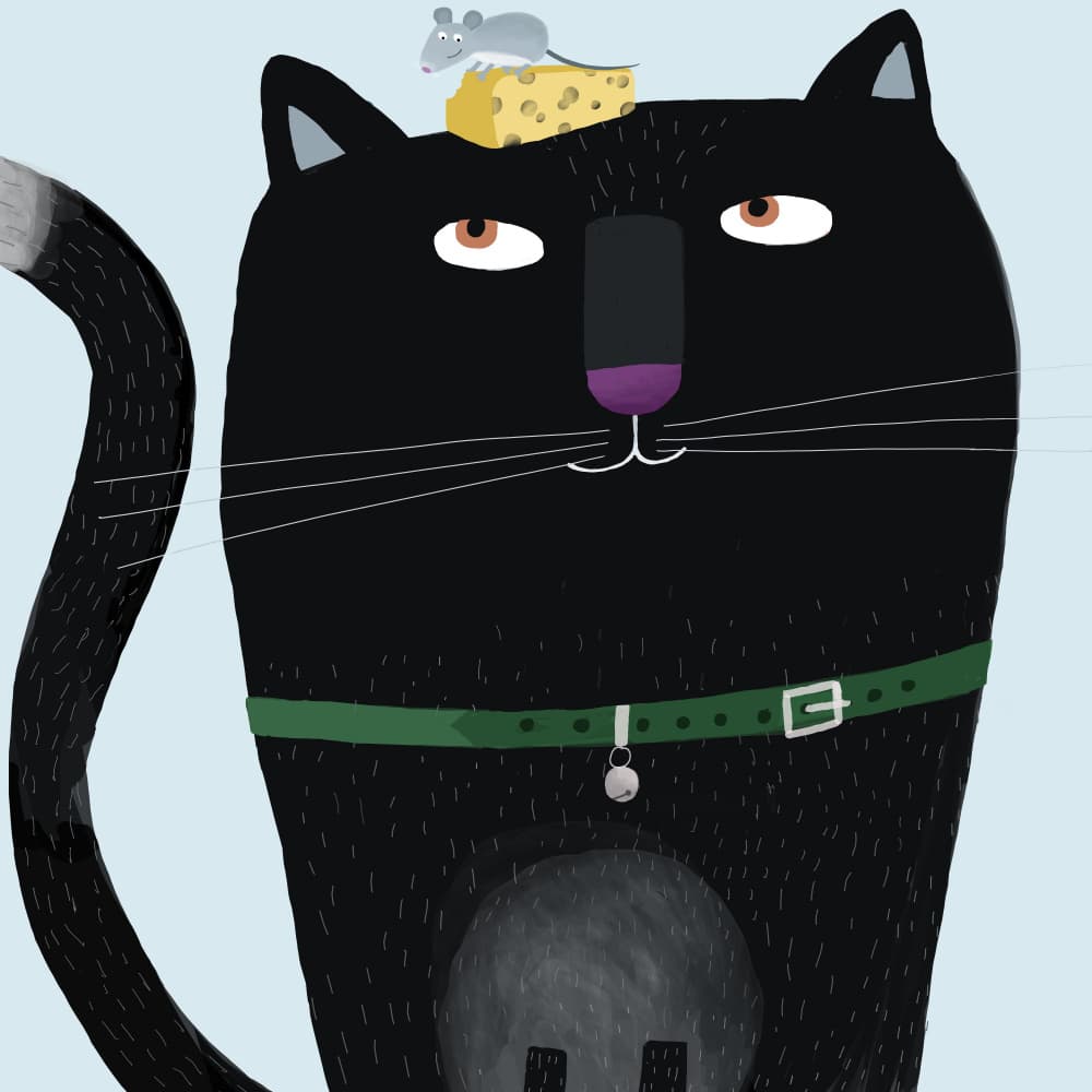 Curious Cat And Mouse by Carla Daly — canvas wall art