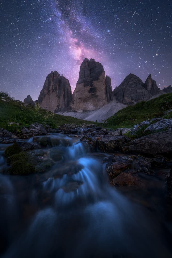 Milky Way Mountain Stream by NingYun Ye — canvas wall art