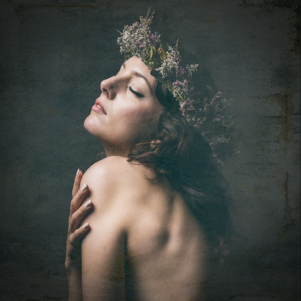 Flower Crown Serenity by Christian Kurz — canvas wall art
