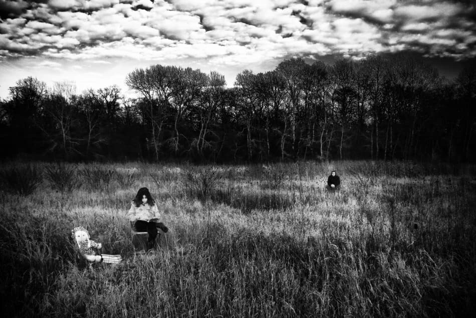 Desolate Field Figures by Codrin Lupei — canvas wall art