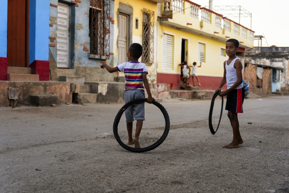 Cuban Street Kids Play by Jurij Bizjak — canvas wall art
