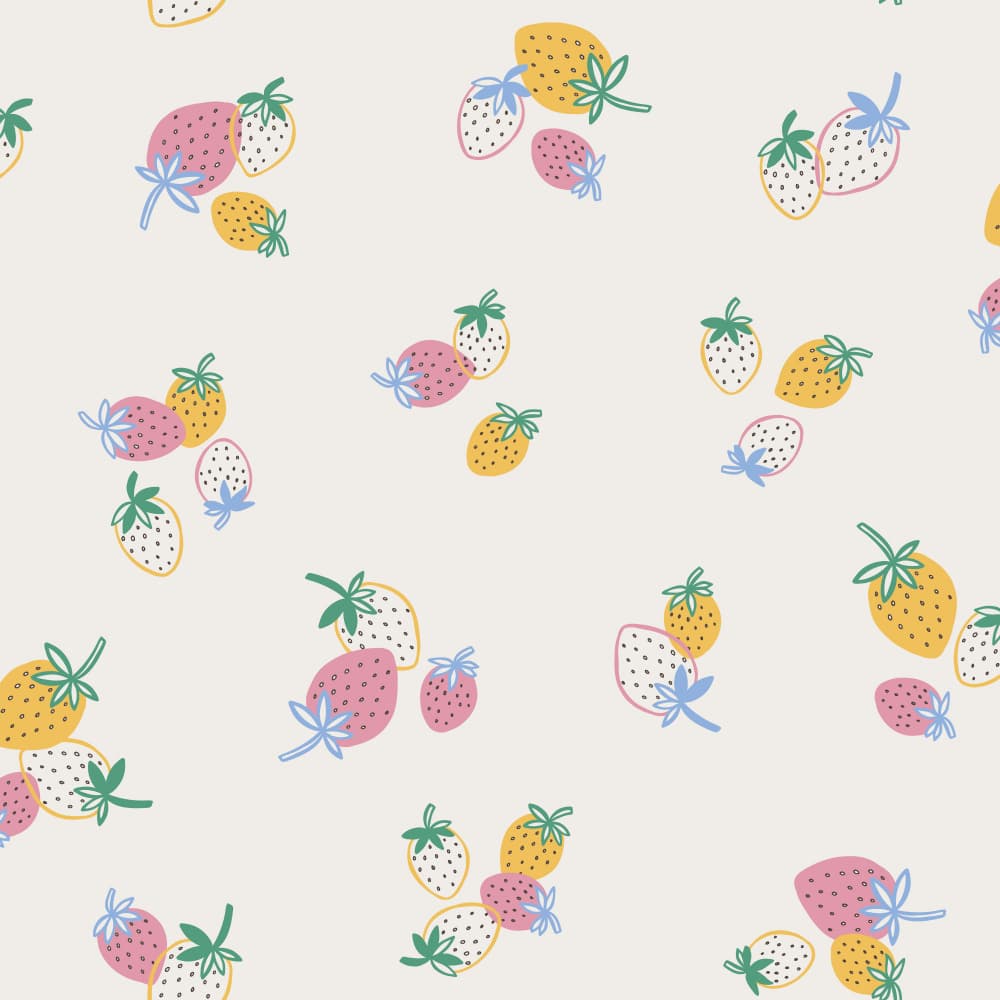 Sweet Strawberry Pattern by Alexandra Weise — canvas wall art