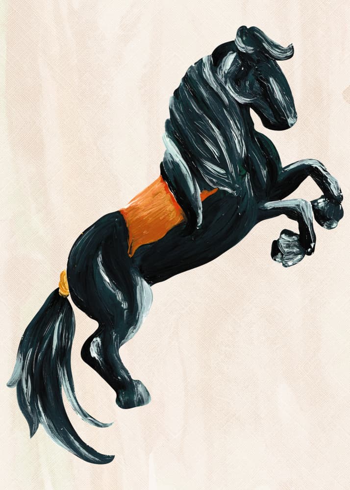 Majestic Black Horse by DePaulo — canvas wall art