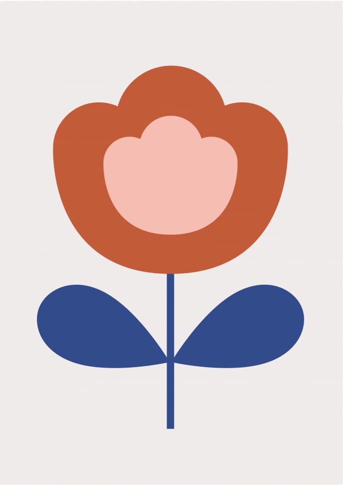 Simple Folk Flower by FINE FINE STUFF — canvas wall art