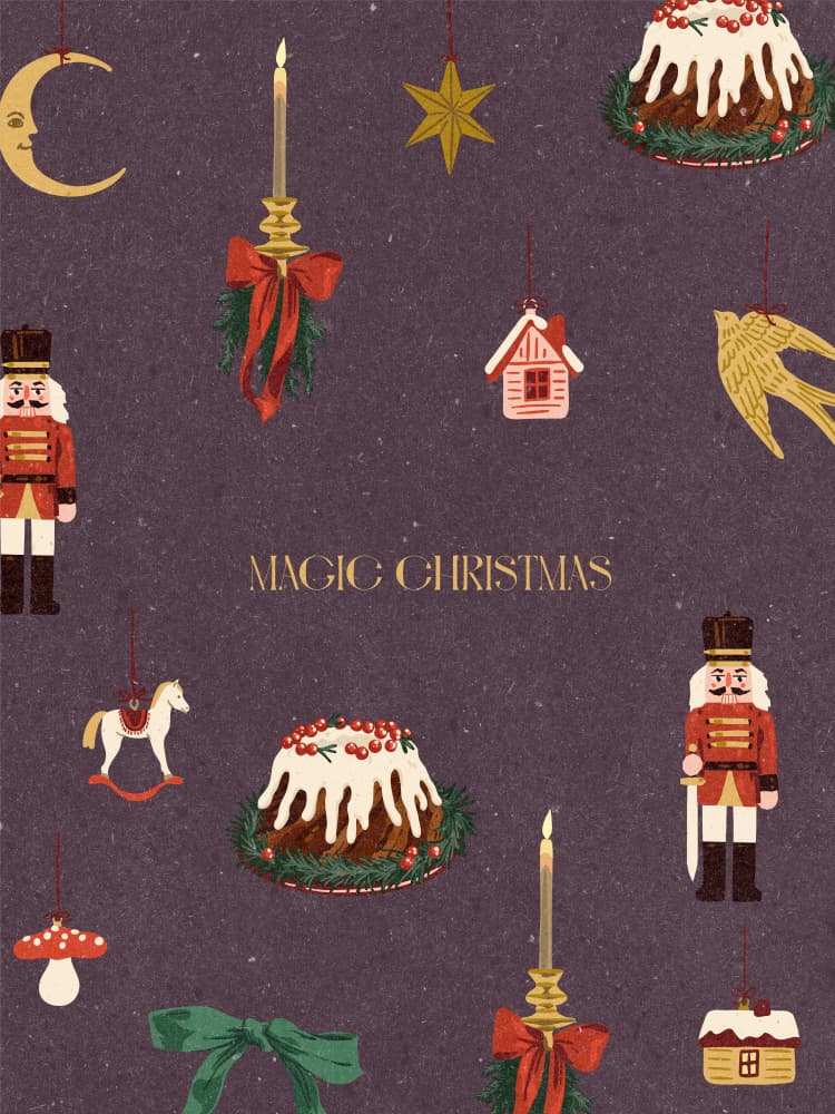 Cozy Christmas Things by NKTN — canvas wall art