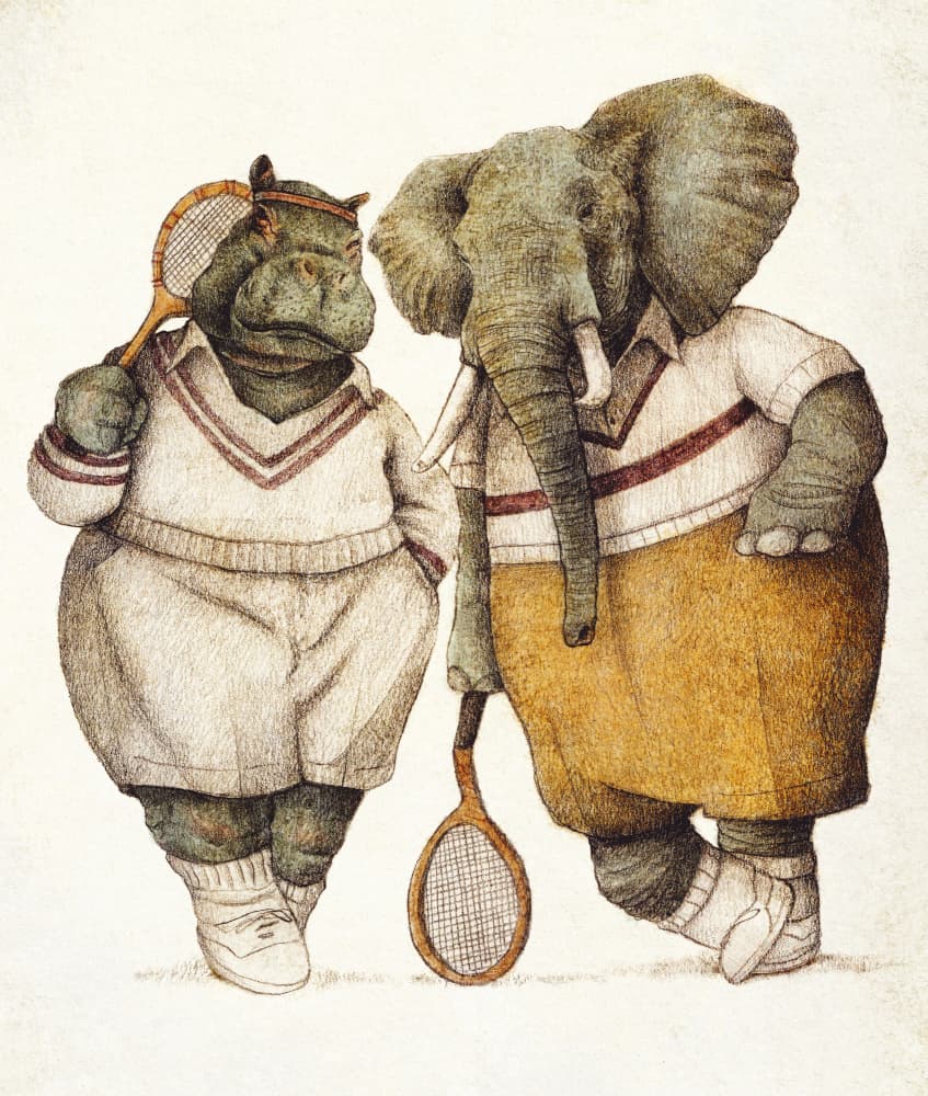 Gentlemen of the Court by Mike Koubou — canvas wall art