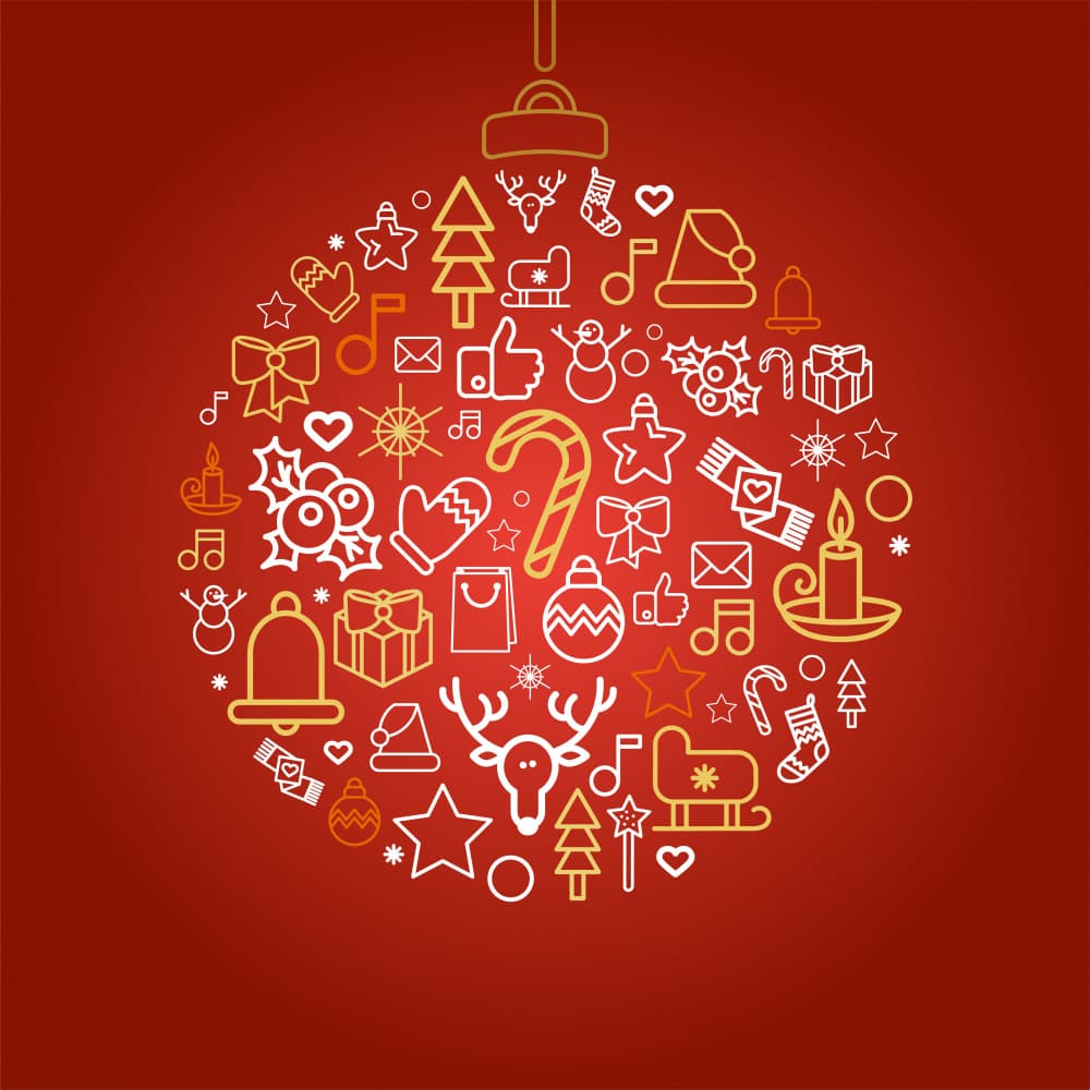 Minimalist Christmas Ornament by Marika Barsrsind β canvas wall art