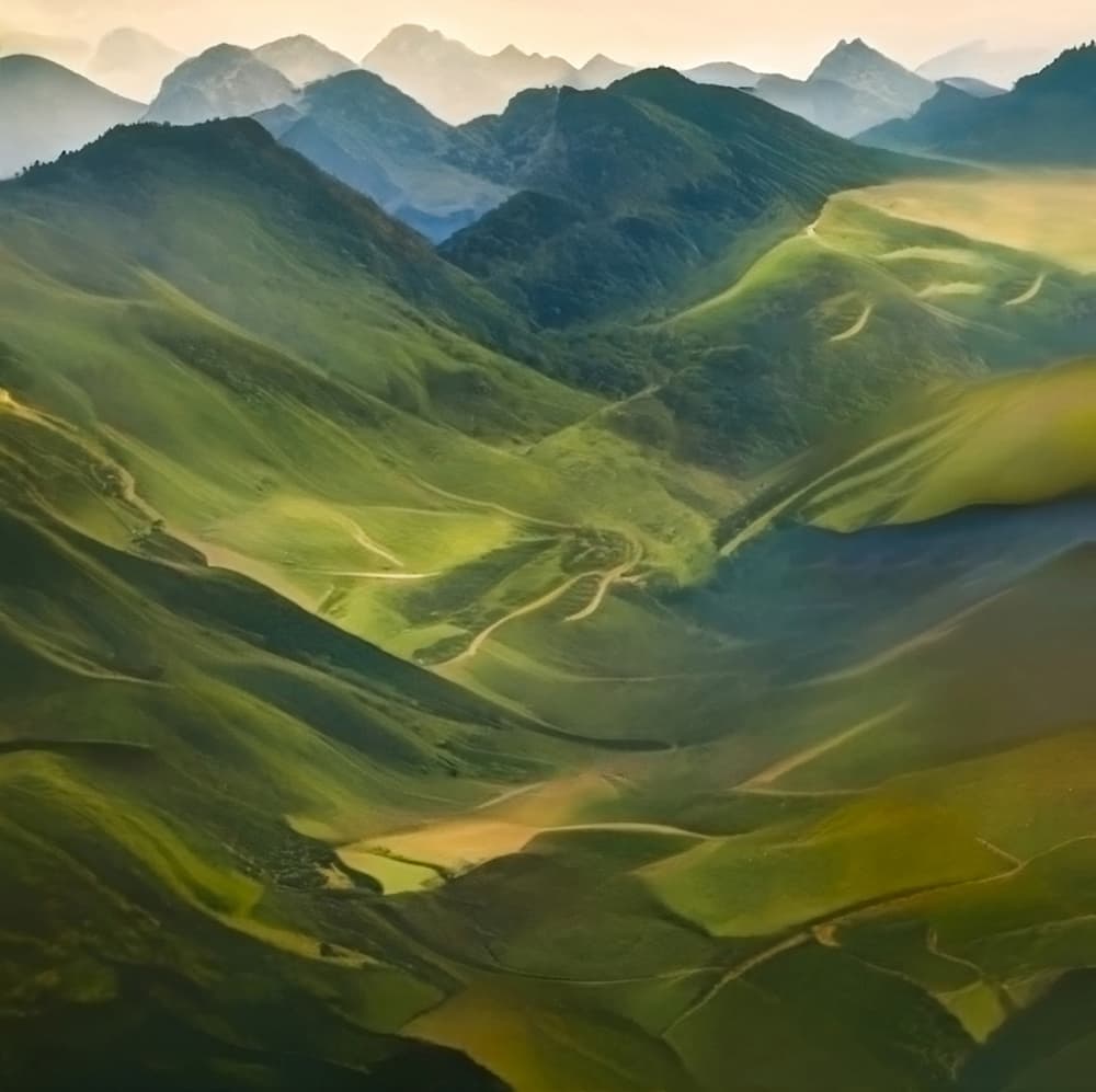 Rolling Green Mountain Valley by Robin Wechsler — canvas wall art
