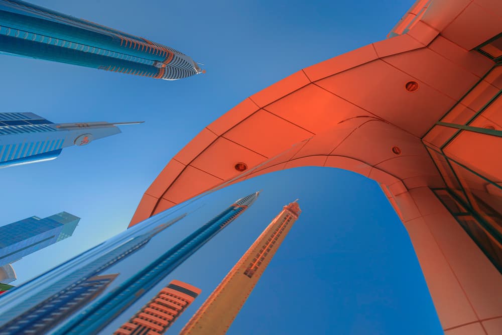 Vibrant City Architecture by Jure Kravanja — canvas wall art