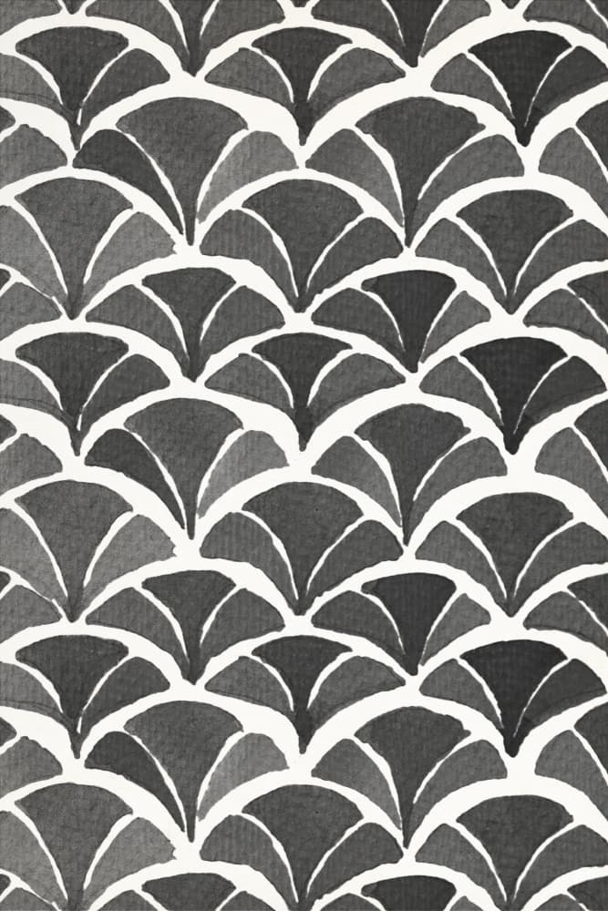 Watercolor Fan Pattern by Fun Qui — canvas wall art