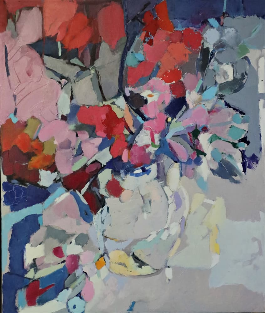 Vibrant Abstract Bouquet by Elena Shraibman — canvas wall art