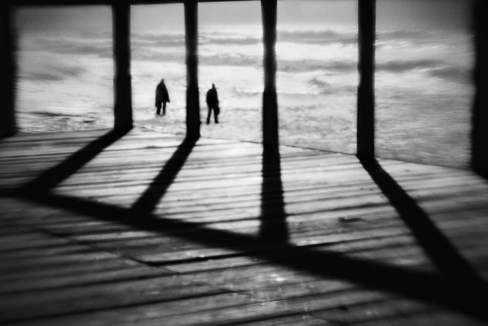 Mysterious Beach Shadows by Paulo Abrantes — canvas wall art