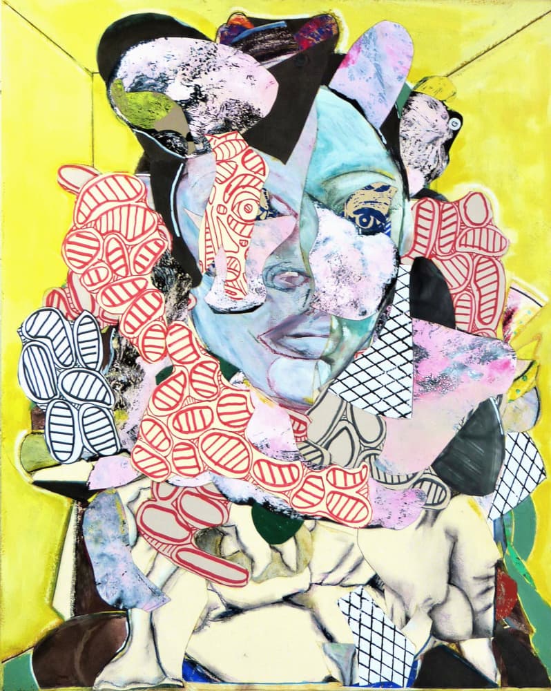 Colorful Abstract Face by Pascal Marlin — canvas wall art