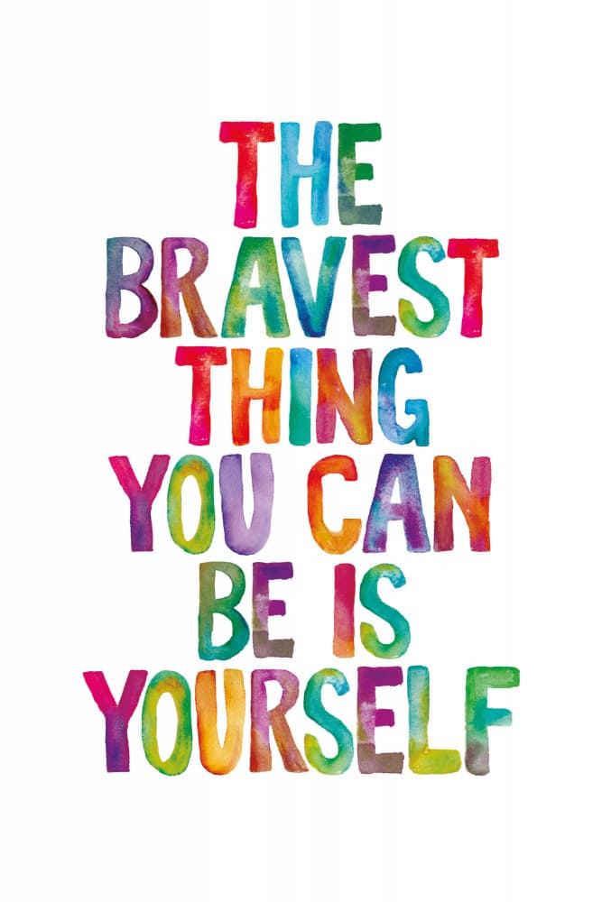 Vibrant Be Yourself Quote by Brett Wilson — canvas wall art