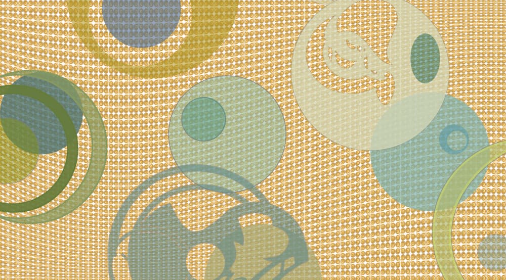 Overlapping Abstract Circles by Alejandra Winkhaus — canvas wall art