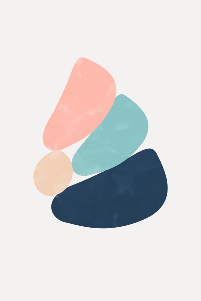 Balanced Abstract Shapes by Vesuvik Designs — canvas wall art