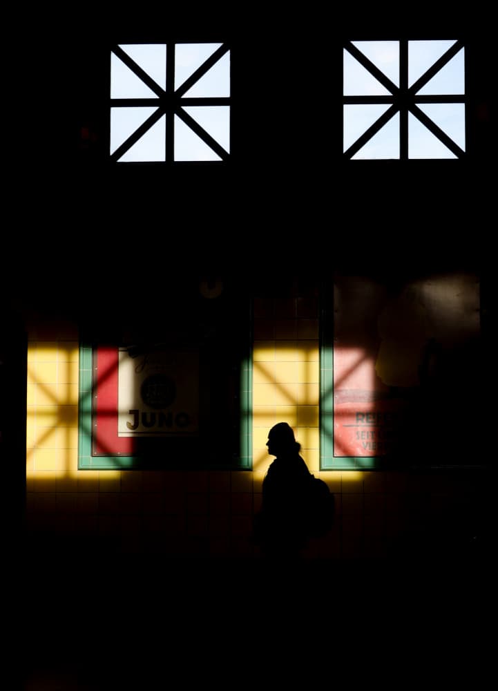 Geometric Light Silhouette by Anna Niemiec — canvas wall art