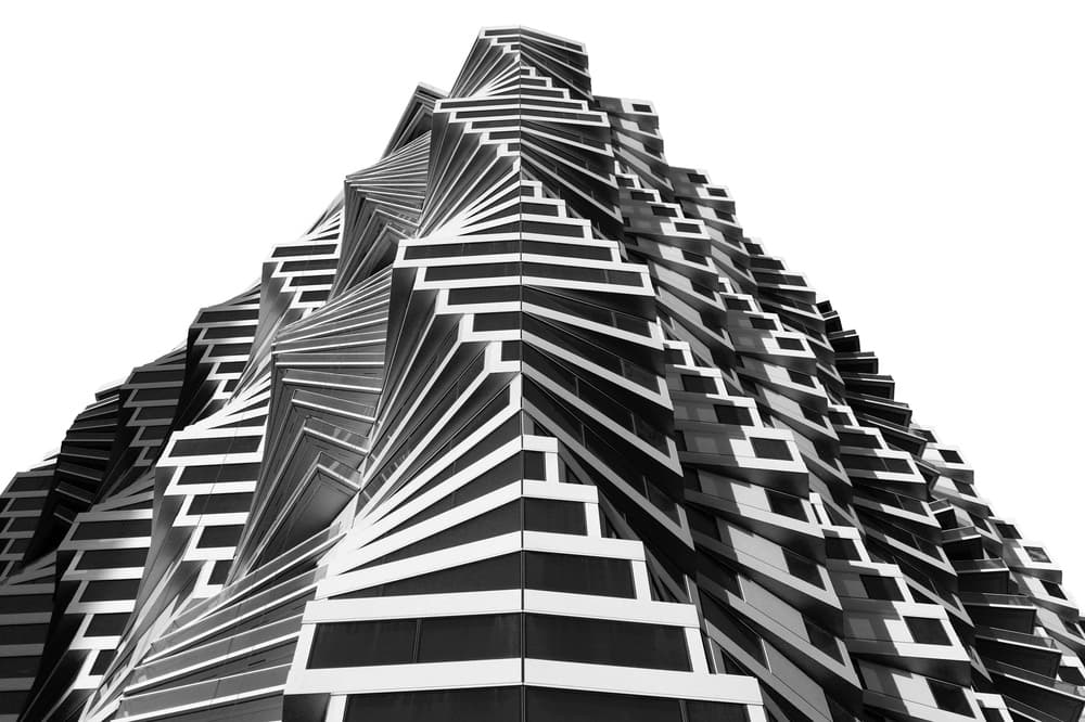Twisted Modern Building by Robin Wechsler — canvas wall art