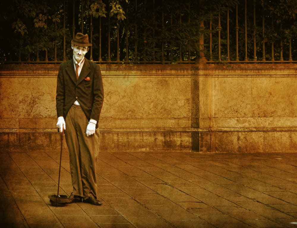 Classic Mime Performer by Peter Hammer — canvas wall art